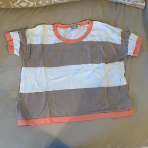 Forever 21 knit white brown and orange tshirt